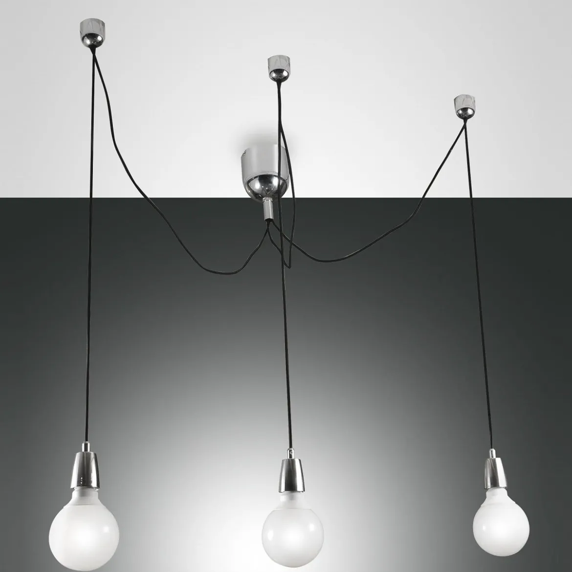 FABAS LUCE No. 3473-47-138 Pendelleuchte Blog E27 3-flammig chrom, schwarz