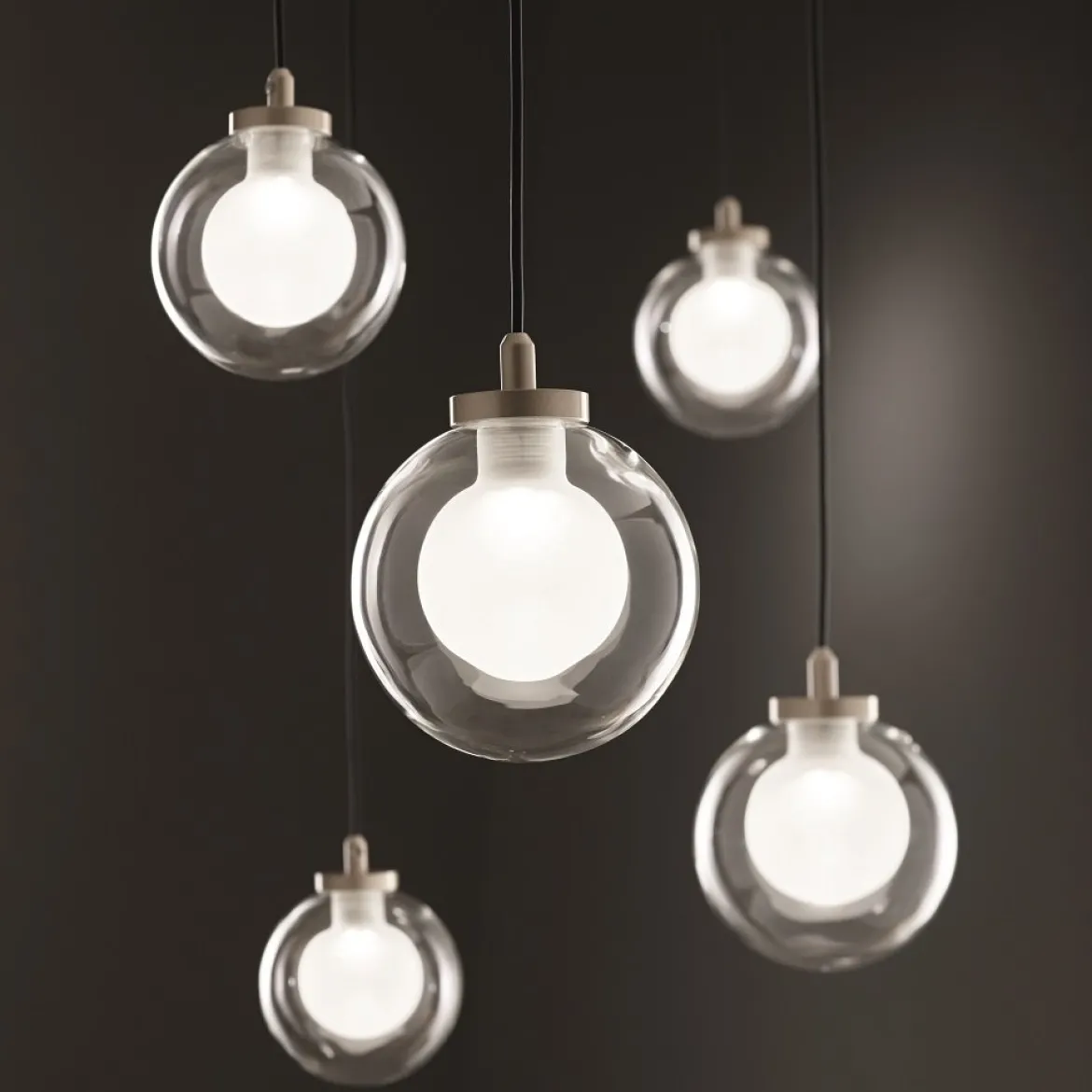 FABAS LUCE No. 3472-48-225 Pendelleuchte Blog LED 5-flammig gold schwarz dimmbar