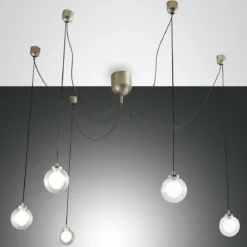 FABAS LUCE No. 3472-48-225 Pendelleuchte Blog LED 5-flammig gold schwarz dimmbar