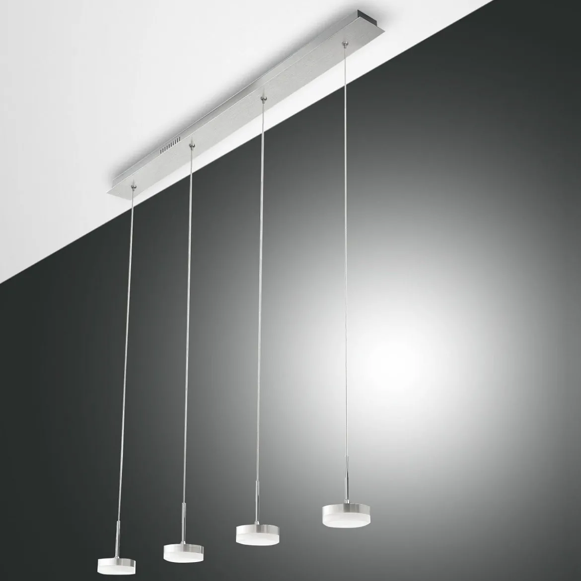 FABAS LUCE No. 3239-49-212 Pendelleuchte DUNK LED 4-flammig, alu gebürstet