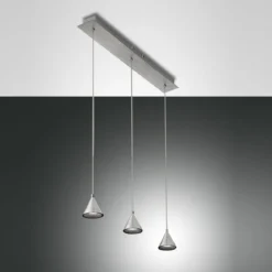 FABAS LUCE No. 3443-47-212 Pendelleuchte Delta LED 3-flammig alu satiniert dimmbar