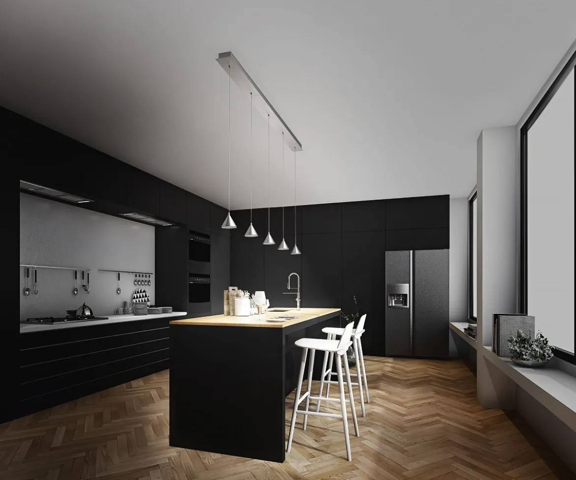 FABAS LUCE No. 3443-48-212 Pendelleuchte Delta LED 5-flammig Alu satiniert dimmbar
