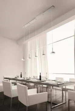 FABAS LUCE No. 3239-48-212 Pendelleuchte DUNK LED 5-flammig, dimmbar, alu gebürstet