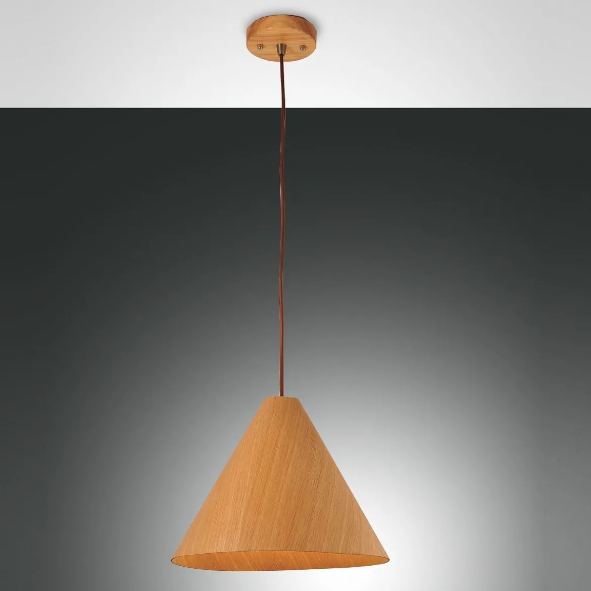 FABAS LUCE No. 3630-45-215 Pendelleuchte Esino 33cm Holz Eiche E27