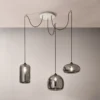 FABAS LUCE No. 3496-47-126 Pendelleuchte Fiona Rauchglas E27 3-flammig