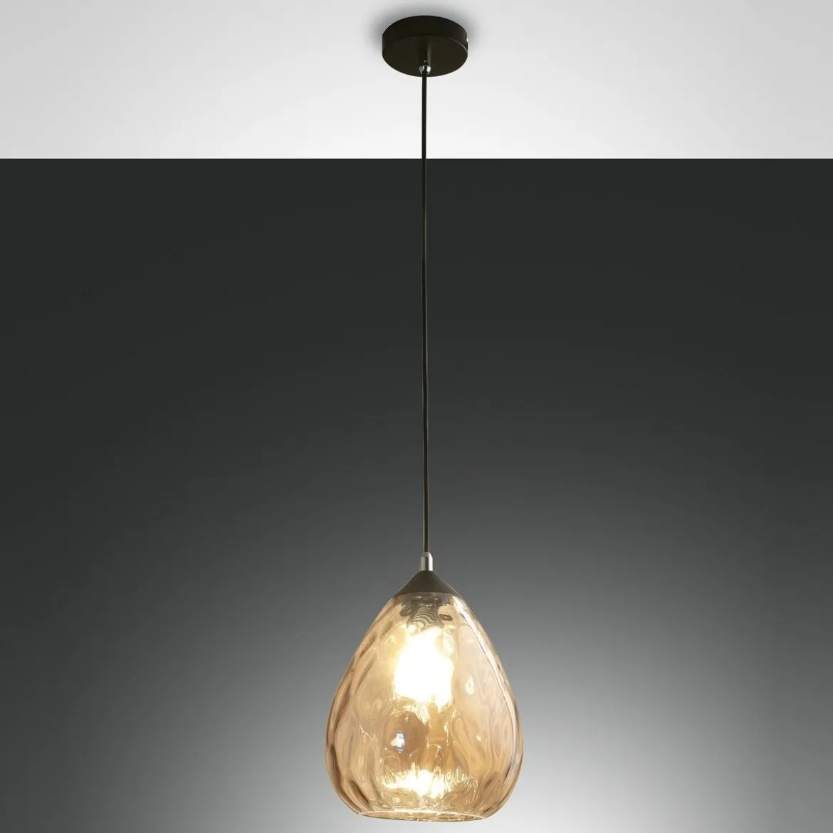 FABAS LUCE No. 3518-40-125 Pendelleuchte Gisella E27 1-flammig amber