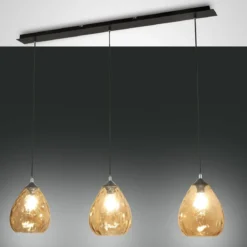 FABAS LUCE No. 3518-49-125 Pendelleuchte Gisella E27 3-flammig amber
