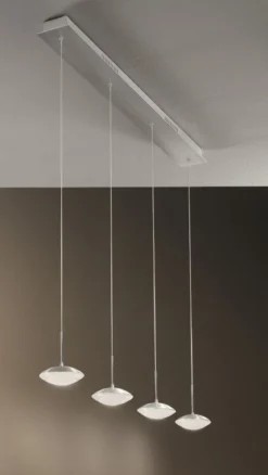 FABAS LUCE No. 3255-49-212 Pendelleuchte HALE 4-flammig, aluminium gebürstet