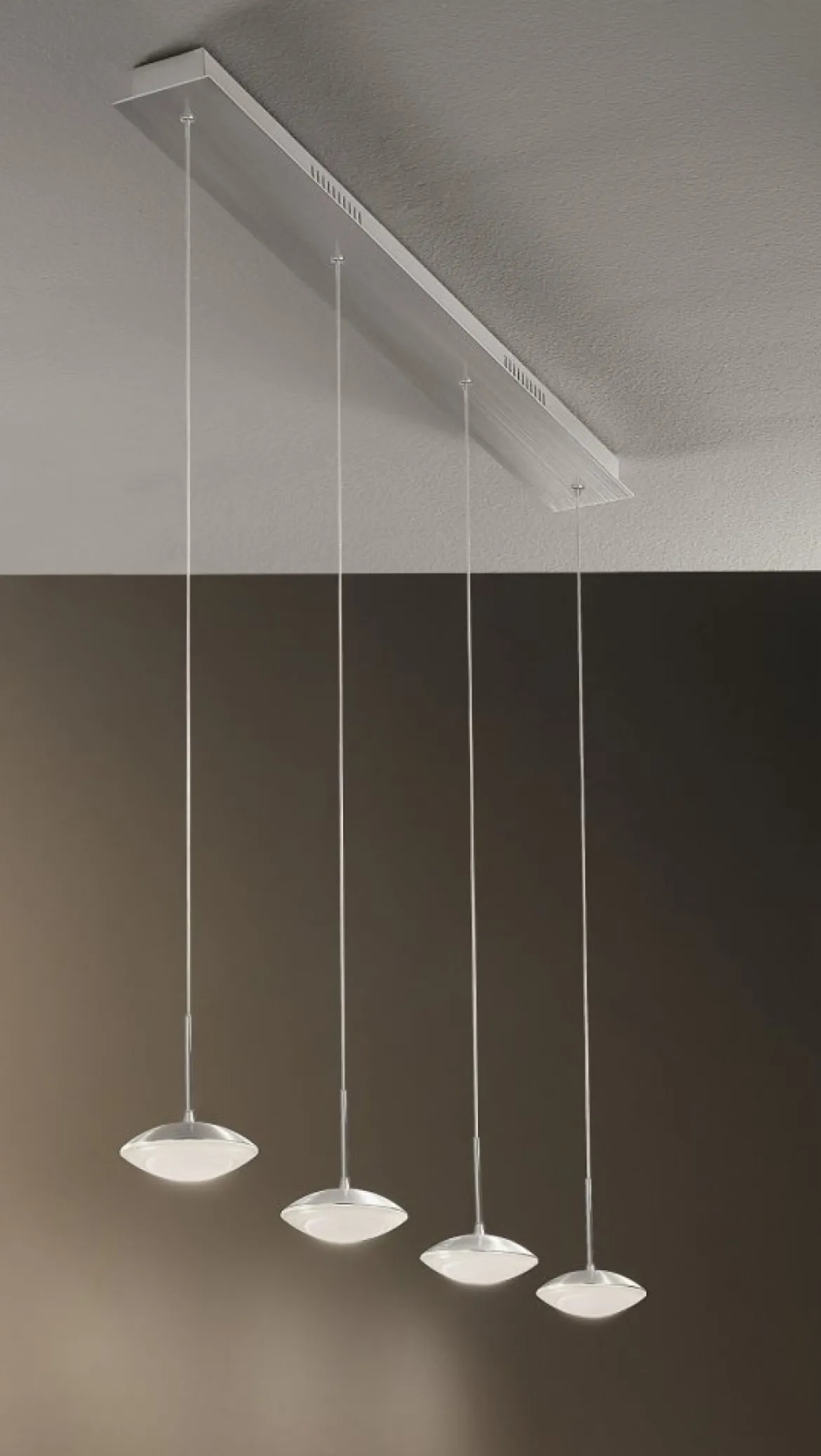 FABAS LUCE No. 3255-49-212 Pendelleuchte HALE 4-flammig, aluminium gebürstet