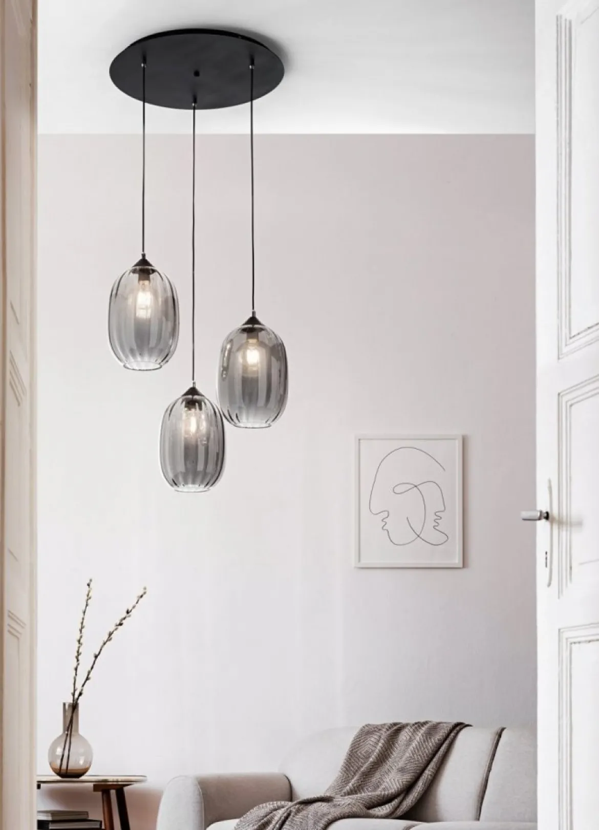FABAS LUCE No. 3519-47-126 Pendelleuchte Infinity 3-flammig E27