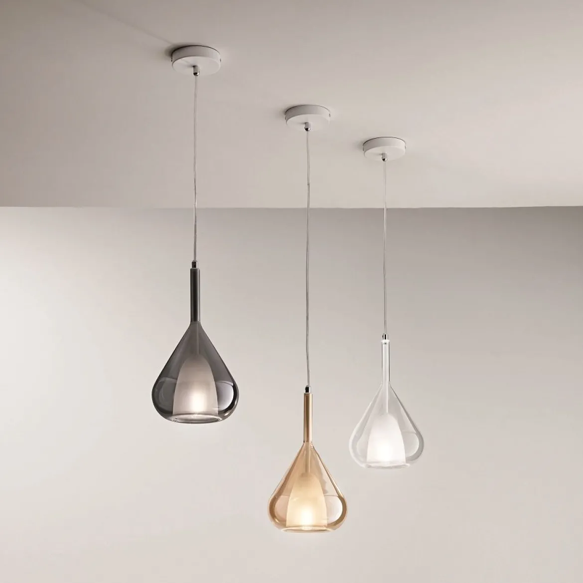 FABAS LUCE No. 3481-40-125 Pendelleuchte Lila amber E27 1-flammig