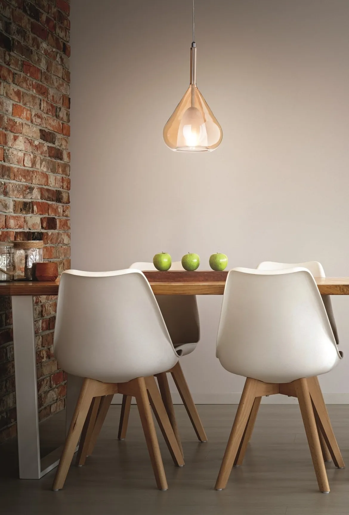 FABAS LUCE No. 3481-40-125 Pendelleuchte Lila amber E27 1-flammig