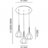FABAS LUCE No. 3481-47-297 Pendelleuchte Lila mehrfarbig E27 3-flammig