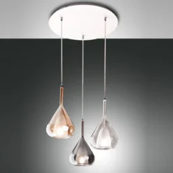 FABAS LUCE No. 3481-47-297 Pendelleuchte Lila mehrfarbig E27 3-flammig