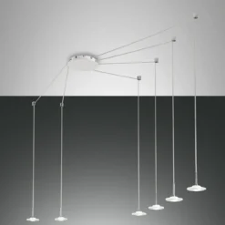 FABAS LUCE No. 3444-46-102 Pendelleuchte Susanna 6-flammig weiß chrom