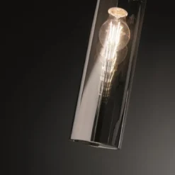 FABAS LUCE No. 3480-40-126 Pendelleuchte Sintesi Nickel satiniert Rauchglas