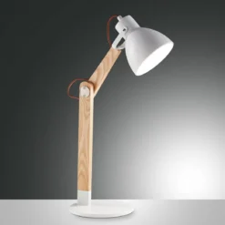 FABAS LUCE No. 3644-30-102 Tischleuchte Sveva Weiss Eschenholz
