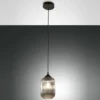 Fabas Luce 3585-40-126 Pendelleuchte Aston grau schwarz E27