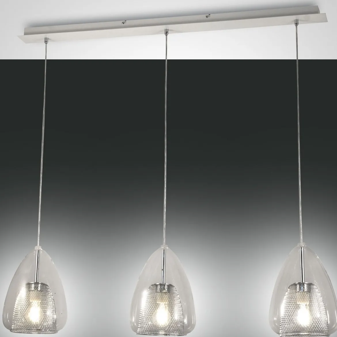 Fabas Luce 3673-48-241 Pendelleuchte Britton 3-flammig transparent