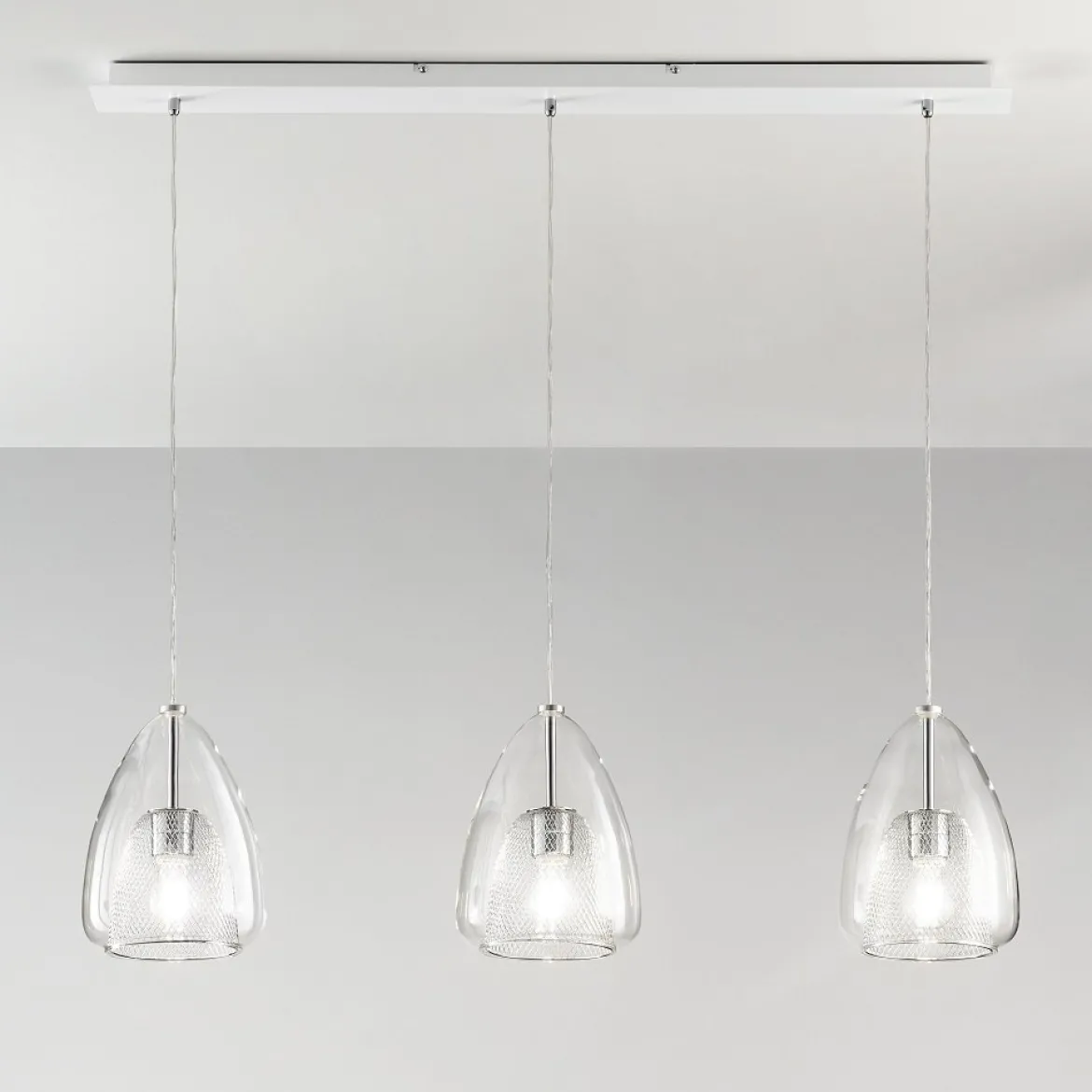 Fabas Luce 3673-48-241 Pendelleuchte Britton 3-flammig transparent