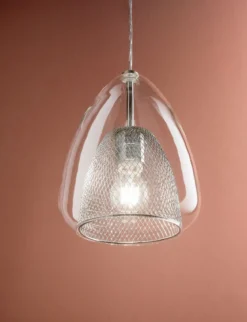 Fabas Luce 3673-40-241 Pendelleuchte Britton 1-flammig transparent 22cm