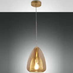 Fabas Luce 3673-40-125 Pendelleuchte Britton 1-flammig amber