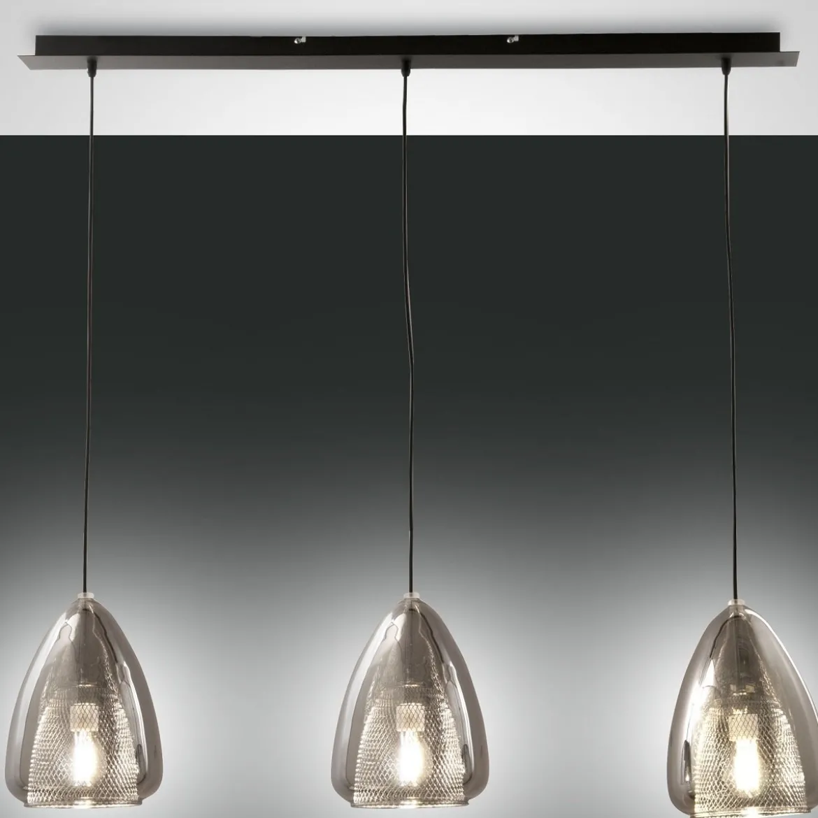 Fabas Luce 3673-48-126 Pendelleuchte Britton 3-flammig grau