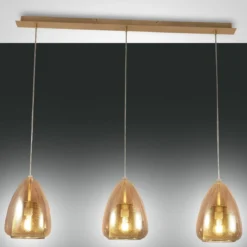 Fabas Luce 3673-48-125 Pendelleuchte Britton 3-flammig amber