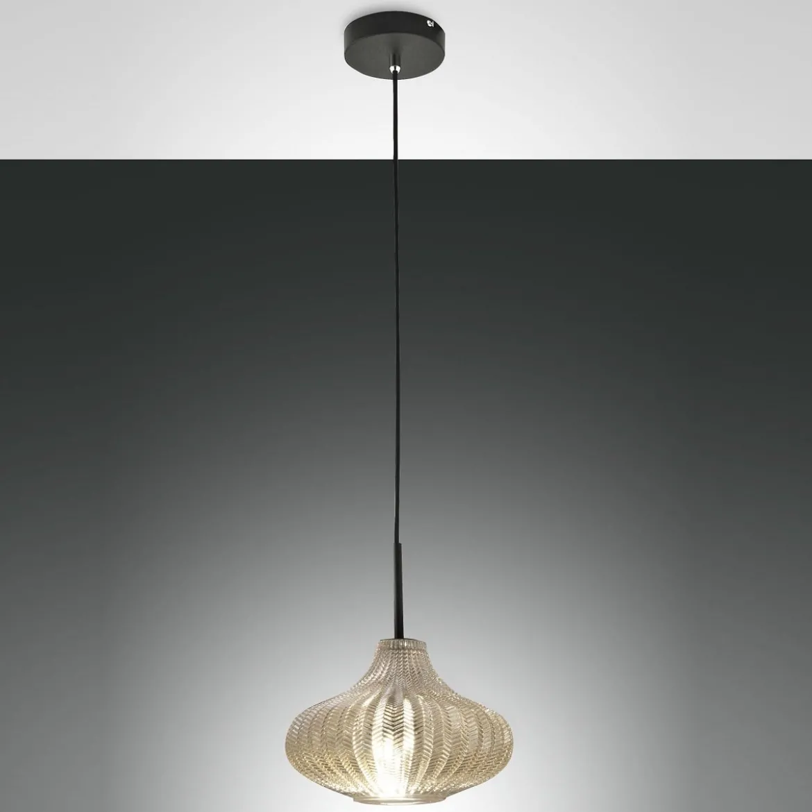 Fabas Luce 3723-40-167 Pendelleuchte Budelli champagner 26cm E27
