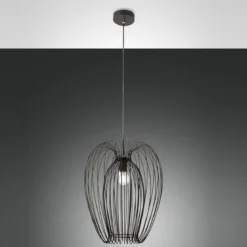 Fabas Luce 3677-45-101 Pendelleuchte Camp 40cm schwarz E27