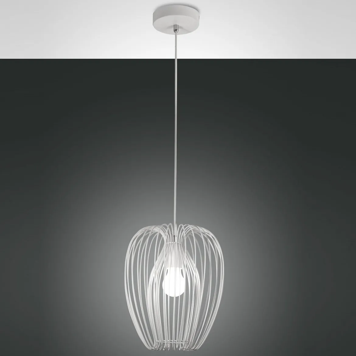 Fabas Luce 3677-40-102 Pendelleuchte Camp 25cm weiss E27