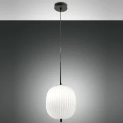 Fabas Luce 3689-40-101 Pendelleuchte Domizia 25cm schwarz weiß