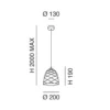 Fabas Luce 3533-40-102 Pendelleuchte Duchessa 20cm Keramik weiss