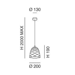 Fabas Luce 3533-40-102 Pendelleuchte Duchessa 20cm Keramik weiss