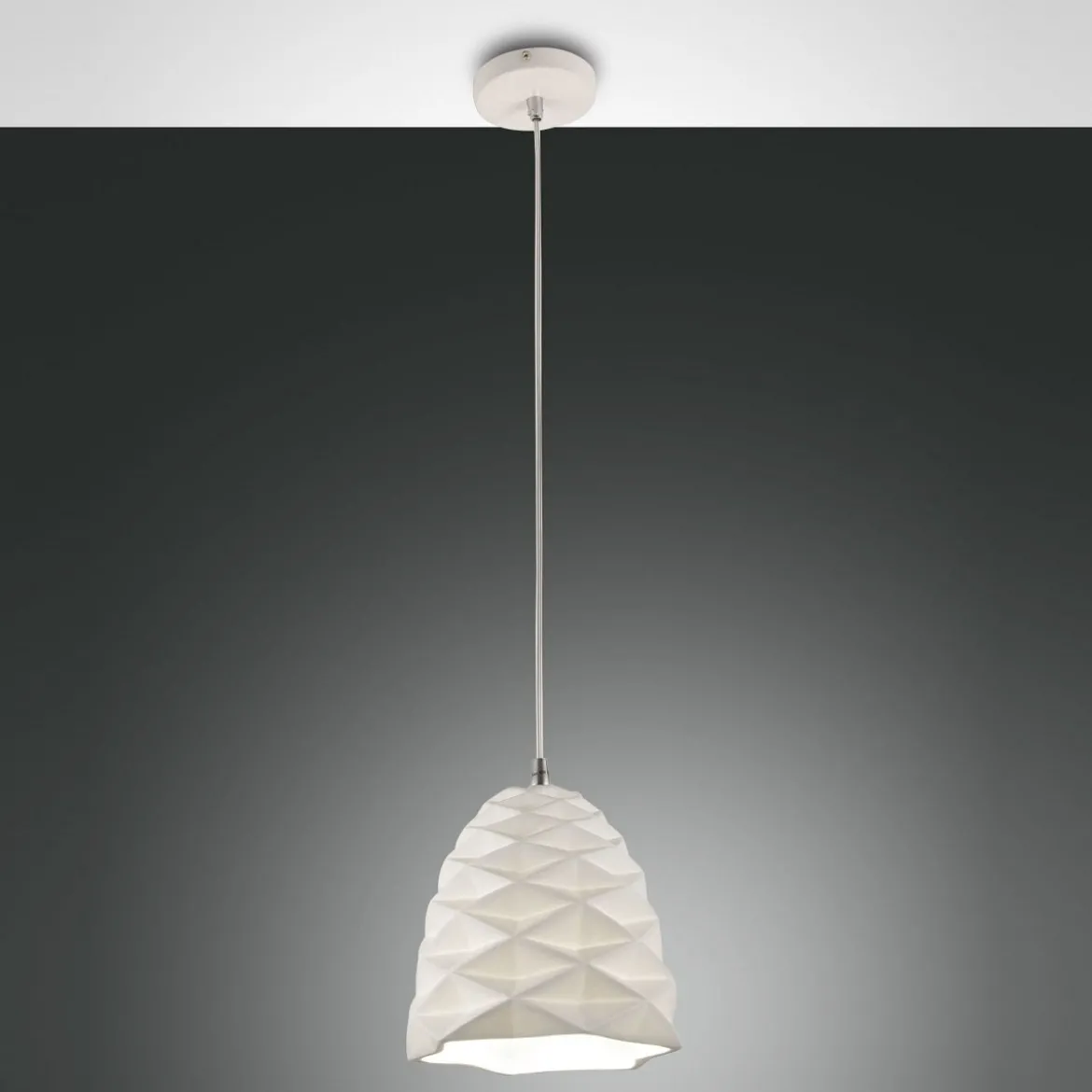 Fabas Luce 3533-40-102 Pendelleuchte Duchessa 20cm Keramik weiss