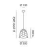 Fabas Luce 3533-45-102 Pendelleuchte Duchessa 30cm Keramik weiss