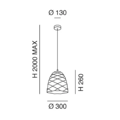 Fabas Luce 3533-45-102 Pendelleuchte Duchessa 30cm Keramik weiss