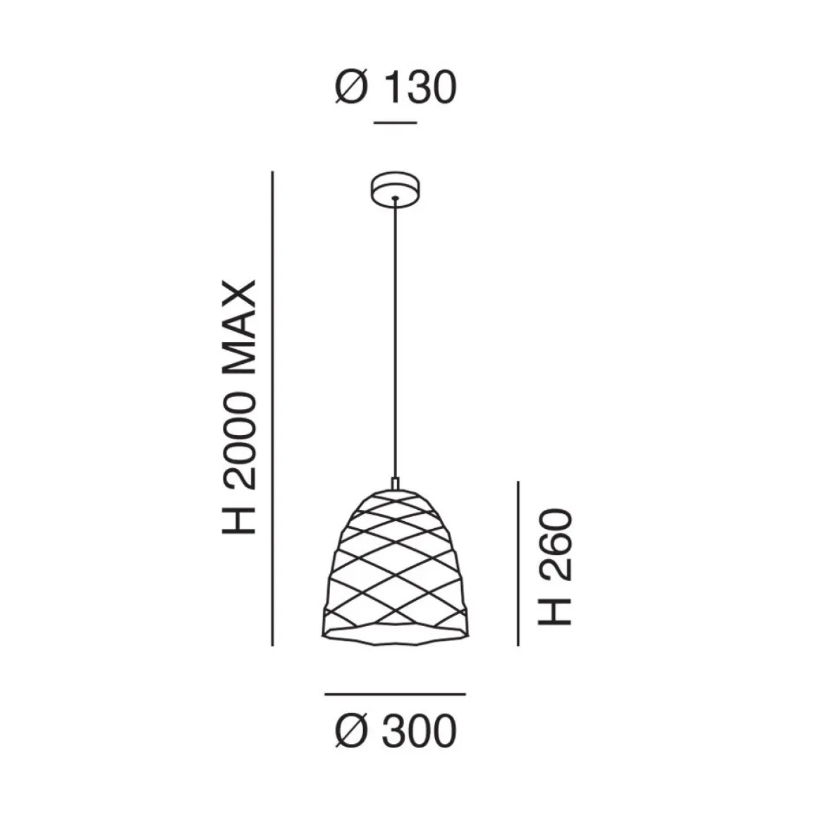 Fabas Luce 3533-45-102 Pendelleuchte Duchessa 30cm Keramik weiss