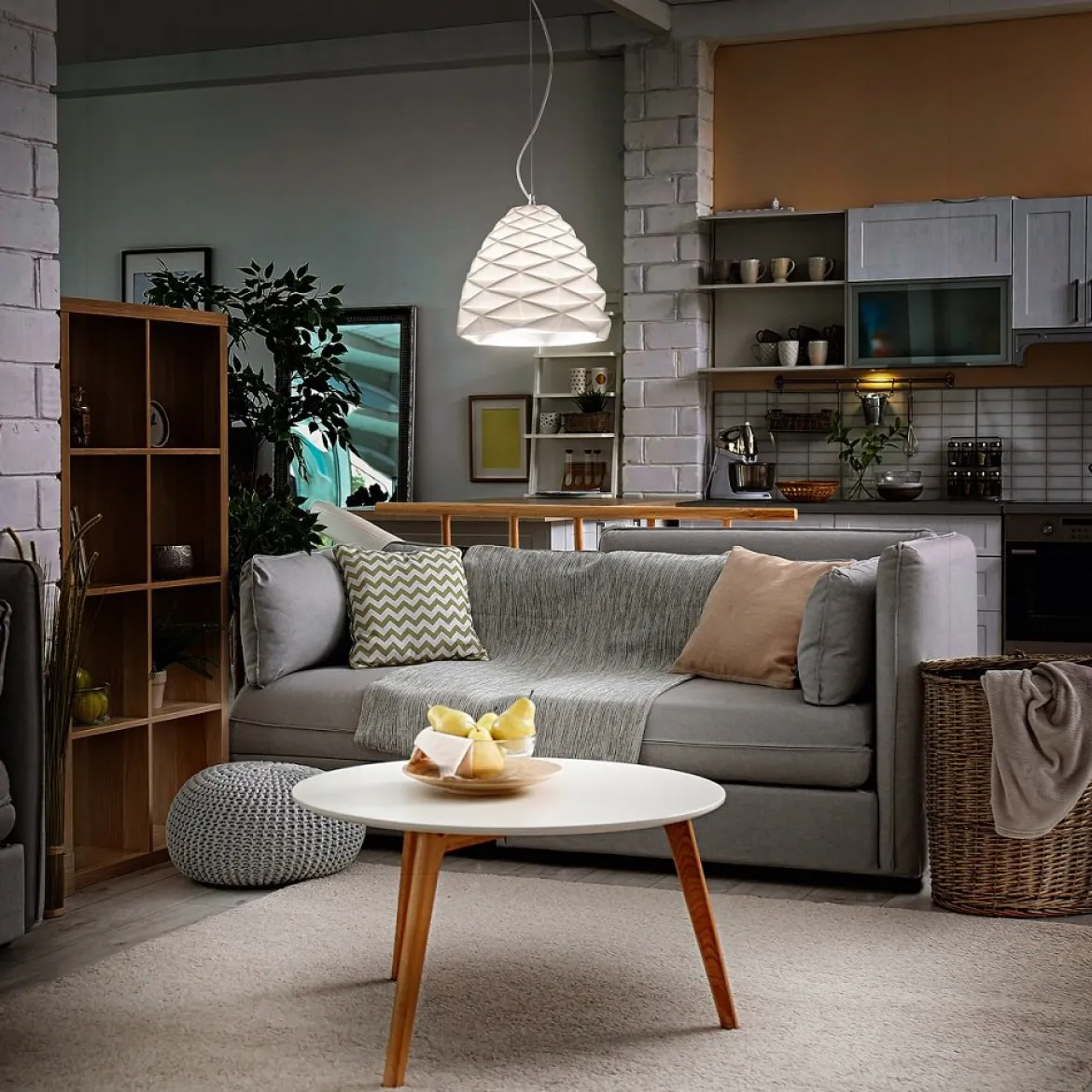 Fabas Luce 3533-45-102 Pendelleuchte Duchessa 30cm Keramik weiss