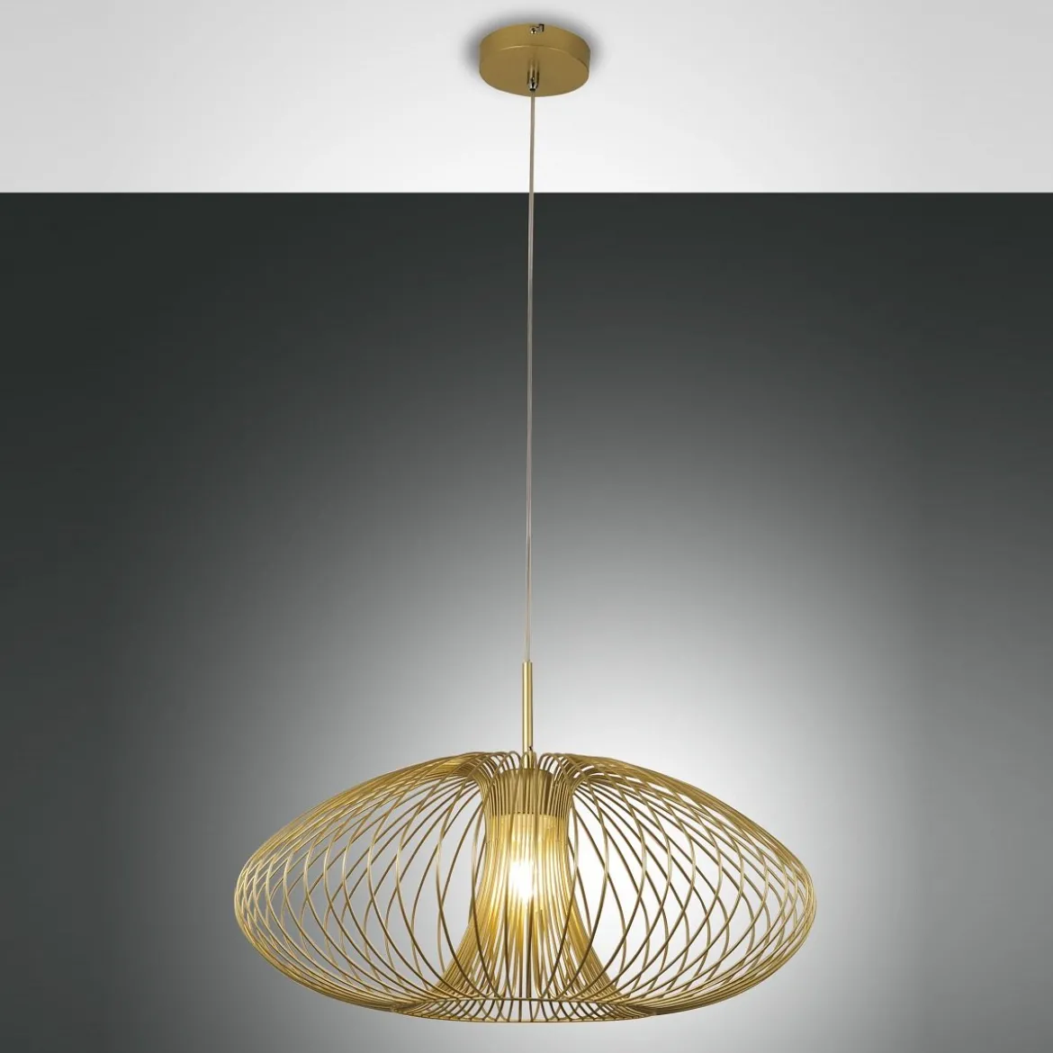 Fabas Luce 3706-40-225 Pendelleuchte Fassa 60cm gold E27