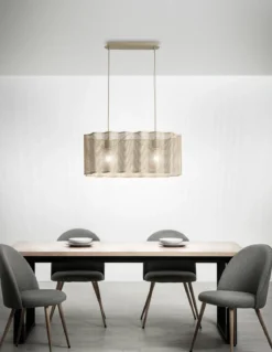 Fabas Luce 3581-45-225 Pendelleuchte Glicine 2-flammig gold edelmatt E27