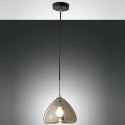 Fabas Luce 3667-40-138 Pendelleuchte Glow verchromt schwarz 25cm E27