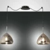 Fabas Luce 3667-42-138 Pendelleuchte Glow 2-flammig verchromt schwarz E27