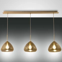 Fabas Luce 3667-48-118 Pendelleuchte Glow 3-flammig amber messing E27