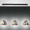 Fabas Luce 3667-48-138 Pendelleuchte Glow 3-flammig verchromt schwarz E27