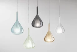 Fabas Luce 3481-40-140 Pendelleuchte Lila 1-flammig grün transparent