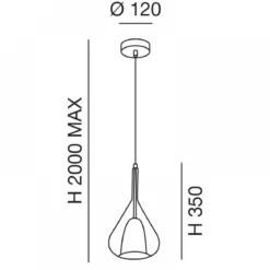 Fabas Luce 3481-40-140 Pendelleuchte Lila 1-flammig grün transparent
