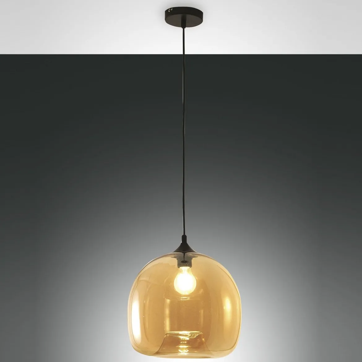 FABAS LUCE 3490-40-125 Pendelleuchte Maia amber 31cm