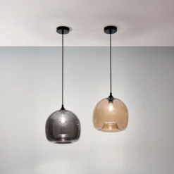 FABAS LUCE 3490-40-125 Pendelleuchte Maia amber 31cm