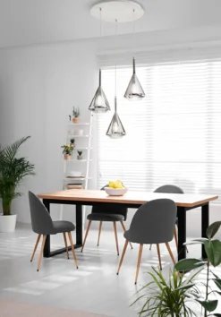 Fabas Luce 3582-47-126 Pendelleuchte Tris 3-flammig grau weiss E27